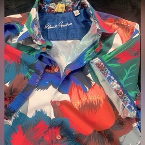 Robert Graham “Floral Confusion” Men’s Large Short Sleeve